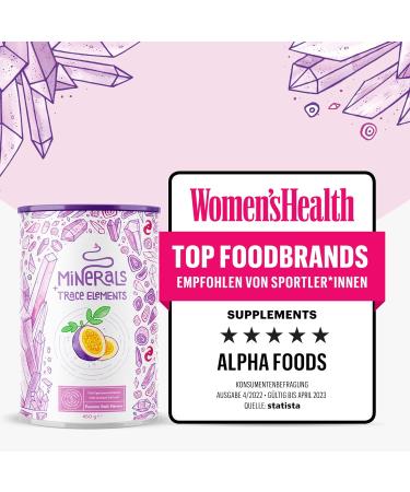 Passionfruit Flavour Calcium Magnesium Zinc Powder 450g (45 Servings) - Supports Healthy Bones, Teeth & Muscles - Alpha Foods - Buy Online on SooperMarket.com