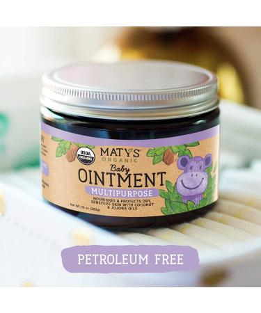 Maty's Organic Baby Ointment - 10 oz, Petroleum-Free Diaper Cream with Coconut & Jojoba Oils - Buy Online on SooperMarket.com