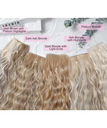 REECHO 5PCS Brown Clip in Hair Extensions - 24 Inch Thick Long Loose Waves - HE002 - Dark Blonde with Highlights - Buy Online on SooperMarket.com