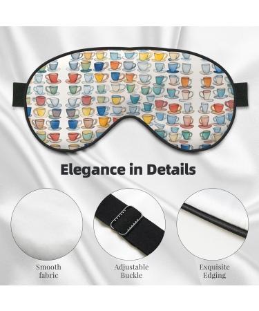 Buy SSIMOO Hand Drawn Teapots & Cups Eye Mask - Soft Breathable Perfect for Travel & Relaxation - International Shipping Available - Buy Online on SooperMarket.com