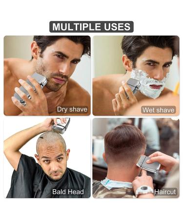 Hatteker Bald Head Shaver Foil Electric Razor Cordless Rechargeable - Silver - Buy Online on SooperMarket.com
