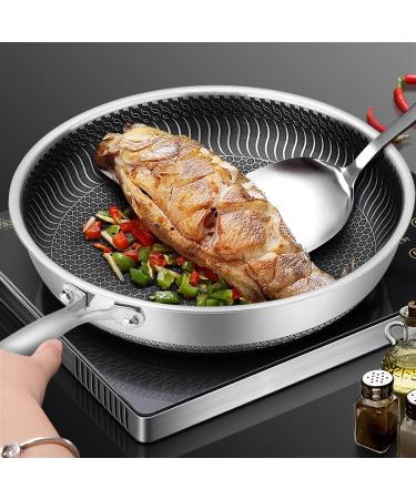 DELURA Saucepan Stainless Steel Pans Cooking Pots Utensils Cookware Set for Kitchen Accessories Skillet Frying Induction Deep Fryer Wok Wok - Buy Online on SooperMarket.com