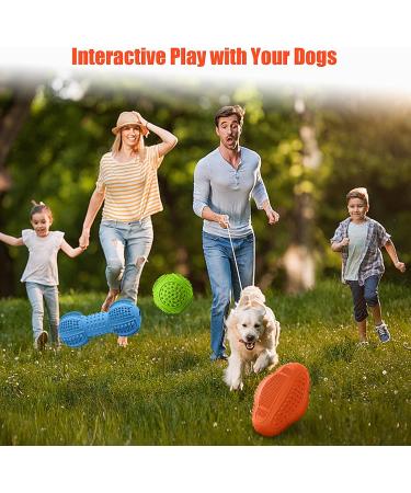 LUKITO Indestructible Dog Toys Dog Toys Indestructible for Dog Birthday Dog Chew Toys for Aggressive Chewers Tough Dog Toys for Medium/Large Dogs Dog Toys for Boredom with Rubber(3 Pack) colourful - Buy Online on SooperMarket.com
