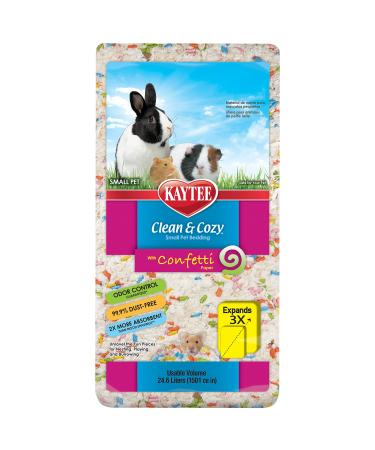 Kaytee Superpet Clean & Cozy Spura for small pets such as mice racing mice rodents hamsters rabbits particularly absorbent paper litter 99.9% dust -free multi -colored confetti 24.6 liter confetti 24.6 liters