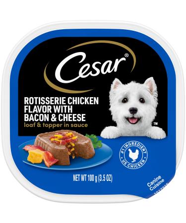 Cesar Savory Delights Loaf & Topper in Sauce Wet Dog Food, Pack of 24 Chicken