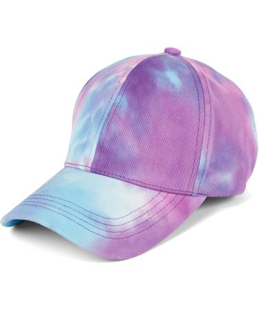 Stylebreaker women baseball cap with batik pattern sample unique 6-panel baseball cap click & snap adjustable 04023082 unit size turquoise violet