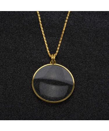 Magnifier Pendant Necklace 5X Monocle for Eye Costume Mini Magnify Glass Reeding Decorative Necklace for Library Reading Jewelry Crafts Needlework (gold) - Buy Online on SooperMarket.com
