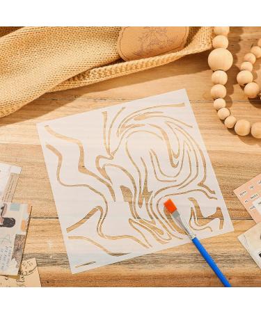 10 Pcs Rustic Style Wall Texture Stencils - Reusable DIY Stencils for Painting Crackle Marble Backgrounds on Wood, Canvas, Paper, and Floor Tiles - 6 x 6 Inch - Buy Online on SooperMarket.com