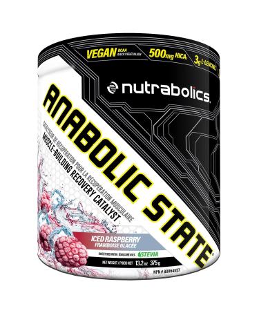 Anabolic State BCAA Iced Raspberry 30 Servings Pre Post Workout Powder To Support Muscle Recovery Glutamine