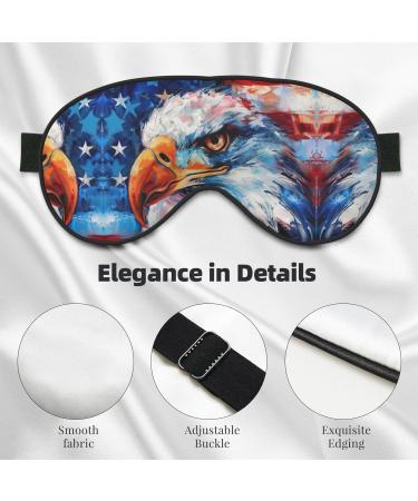 Patriotic Eagle Soft Sleep Eye Mask | Breathable Travel Eye Patch for Women | Perfect for Relaxation - Buy Online on SooperMarket.com