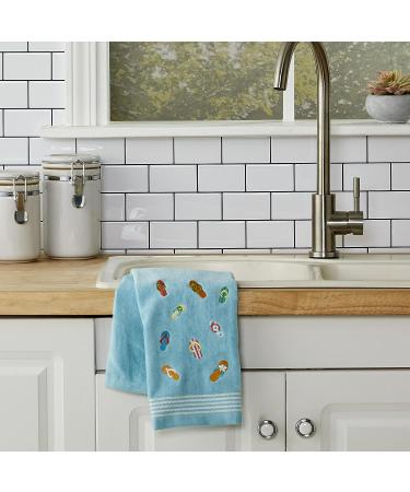 SKL HOME Flips & Flops 2 Pc Hand Towel Set - Blue | Saturday Knight Ltd - Buy Online on SooperMarket.com