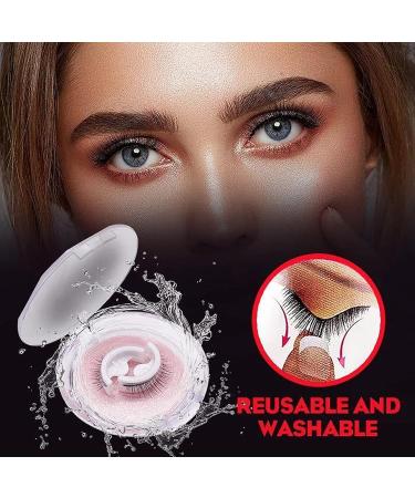 Buy 2 Pairs of Reusable Self-Adhesive Thick Eyelashes - Natural & Glue-Free | International Shipping Available - Buy Online on SooperMarket.com