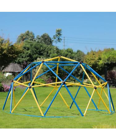 Zupapa 10FT Blue Dome Climber | Upgraded 2022 Decagonal Geo Jungle Gym | Supports 735LBS | Easy Assembly | Kids Outdoor Fun - Buy Online on SooperMarket.com