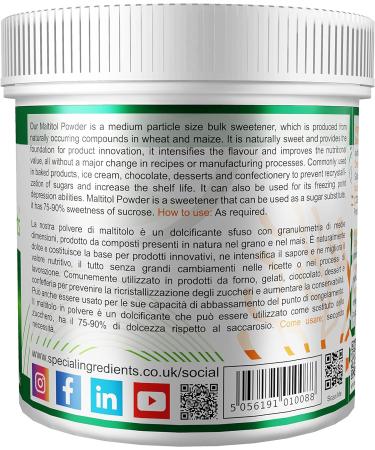 Premium Quality 1kg Maltitol Powder: Vegan, Non-GMO, Gluten-Free | Special Ingredients - Buy Online on SooperMarket.com