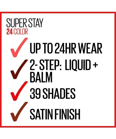 Maybelline Super Stay 24-Hour Liquid Lipstick & Lip Balm Set - City Ablaze - 2-Pack (930) - Buy Online on SooperMarket.com
