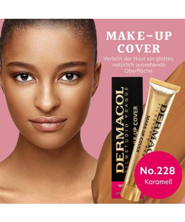 Dermacol Full Coverage Foundation - Matte Liquid Makeup with SPF 30 Waterproof for Oily Skin & Dark Circles Long-Lasting 30g - Color 228 - Buy Online on SooperMarket.com