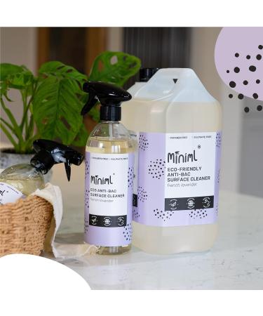 Miniml Eco Antibacterial Spray Surface Cleaner 3 x 750ml - French Lavender Scented Multi Purpose Anti-Bac Disinfectant Cleaning Product - Natural Plant Based Vegan Formula & Cruelty Free - Buy Online on SooperMarket.com