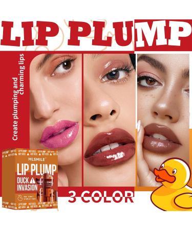 Shop 3 Colors Spicy Lip Plumper Set - Chilli Extract Lip Gloss & Oil | Ultra-Hydrating High Pigment Lip Stain for Women - Buy Online on SooperMarket.com