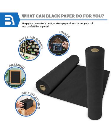 Black Kraft Arts and Crafts Paper Roll - 18x100ft - Made in USA - Ideal for Paints, Wall Art, Bulletin Boards, Gift Wrapping, and Kids Crafts - Buy Online on SooperMarket.com