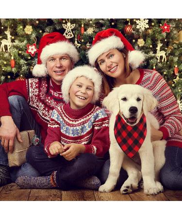 GOYOSWA 2 Pack Christmas Dog Bandanas for Large Dogs Buffalo Plaid Dog Bandana Triangle Scarf Christmas Dog Cosumes for Small Medium Large Extra Large Dogs (Red Plaid Large) Red Plaid Large - Buy Online on SooperMarket.com