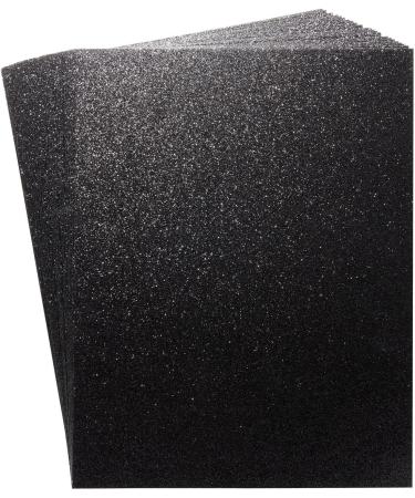 Black Glitter Cardstock Paper - 24 Sheets for Crafts, Birthday Cards, Wedding Invitations - 280gsm, 8.5x11 - Buy Online on SooperMarket.com