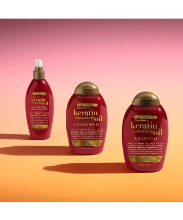 OGX Frizz-Free + Keratin Smoothing Oil Miracle Gloss Spray 5 in 1 De-frizz & Shiny Hair Argan Oil - Buy Online on SooperMarket.com