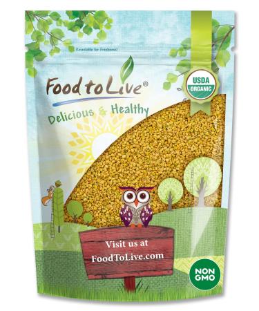 Organic Fenugreek Seeds, 1.5 Pounds  Non-GMO, Raw, Whole Methi, Kosher, Vegan, Bulk, Rich in Iron, Copper and Fiber 1.5 Pound (Pack of 1)