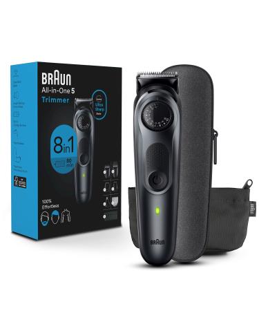 Braun All-in-One Style Kit Series 5 5470  8-in-1 Trimmer for Men with Beard Trimmer  Body Trimmer for Manscaping  Hair Clippers & More  Ultra-Sharp Blade  40 Length Settings  Waterproof Trimmer w/ 6 Accy