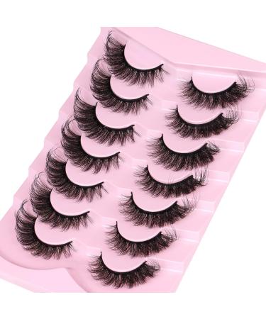 Ruairie 20MM 8D Dramatic Fluffy False Eyelashes Pack - 7 Pairs Wispy Cat Eye & Fox Eye Lashes - Buy Online on SooperMarket.com