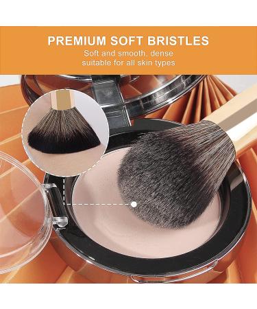 MAANGE 10-Piece Travel Makeup Brushes Set with Case - Foundation Kabuki Blush Eyeshadow Brushes, Sponge, and Cleaner (Blackgold) - Buy Online on SooperMarket.com