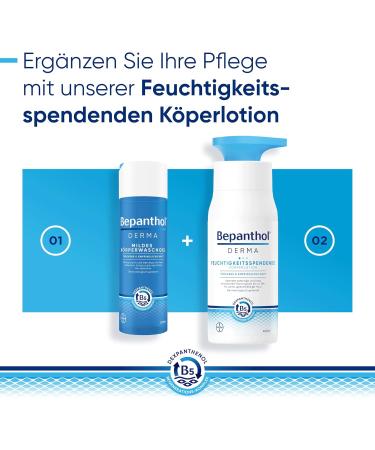 Bepanthol Derma Mild Body Washing Gel - Soap-Free Hydrating Shower Gel for Sensitive & Dry Skin with Dexpanthenol & Aloe Vera - 400ml Refill Pack - Buy Online on SooperMarket.com