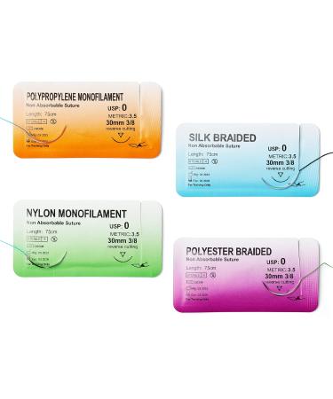 Alcedo Sterile Sutures Kit - 16 Mixed Thread & Needle Sizes with Tools - First Aid Emergency Supplies - 12 Instruments Included (28 Pieces) - Buy Online on SooperMarket.com