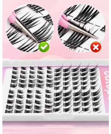 Outopen Manga Lash Clusters Fox Eye Lashes - DIY Lash Extension Kit with C Curl Natural Wispy Fairy Lashes Bond & Seal Tweezers | Shop Internationally - Buy Online on SooperMarket.com