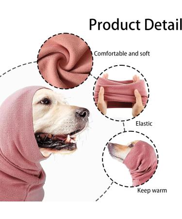 Dog Snood Dog Earmuff for Dog Neck Dog Head Wrap Pet Ears Warmer for Noise Protection Pink Elastic Dog Ear Covers for Shower Grooming Anxiety Relief Ear Defenders Noise for Puppy - Buy Online on SooperMarket.com