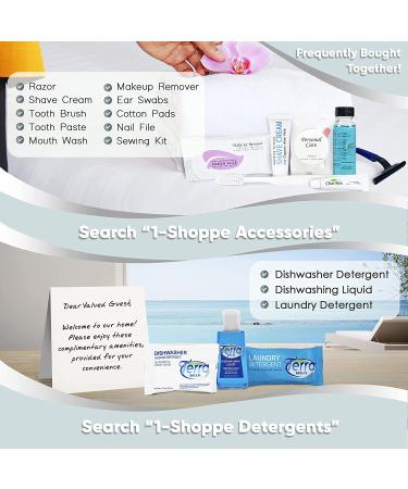 Terra Pure White Tea and Coconut Hotel Toiletries Bulk Set - 1-Shoppe All-In-Kit for Hotels | Travel Size 1oz Shampoo, Conditioner, Body Wash, Lotion & 1.25oz Bar Soap - 150 Pieces - Buy Online on SooperMarket.com