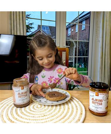Amelia Rose - Smooth Almond Butter (300g) | No palm oil | No added sugar or salt | 100 Natural Whole Skin Single Farm Origin Bulgarian Almonds - Buy Online on SooperMarket.com