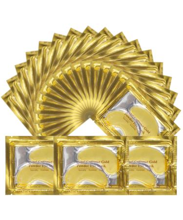 Moulis 24K Gold Collagen Under Eye Masks Skincare Eye Masks for Puffy Eyes Anti Wrinkle Eye Masks for Dark Circles Anti Aging Under Eye Patches Treatment Hydrating (25 Pairs)