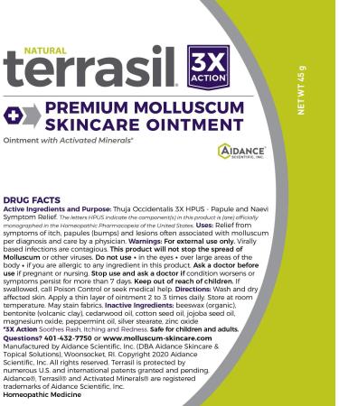 Terrasil Molluscum Contagiosum Ointment for Symptom Relief - All-Natural Skincare Solution for Inflammation and Itch - Safe for Children - 45g - Buy Online on SooperMarket.com
