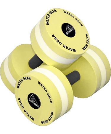 Water Gear Hydro Buoys - Yellow/White - Upper Body Pool Exercise for Back, Arms & Chest - Buy Online on SooperMarket.com