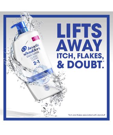 Head and Shoulders 2 in 1 Anti Dandruff Shampoo and Conditioner, Classic Clean Scent, 32.1 fl oz Twin Pack - For All Hair Types, Color Treated, Curly Hair - Buy Online on SooperMarket.com