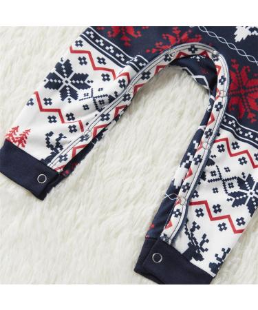 PatPat Family Christmas PJs Matching Sets - Reindeer & Snowflake Patterned Sleepwear | Xmas Pajama Set for Couples & Kids, Baby 12-18 Months, Royal Blue - Buy Online on SooperMarket.com