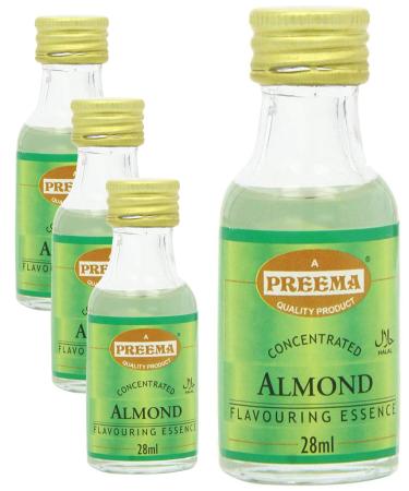 4 x 28ml Almond Essence Baking Aroma Flavour Concentrated Cakes Cookies