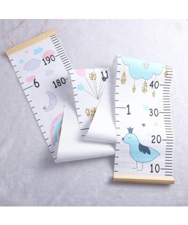 Heyu-Lotus Kids Height Chart 200X20CM | Unicorn 2 | Wall Hanging Growth Chart for Boys and Girls | Removable Canvas and Wood Measuring Ruler | Children Bedroom Decoration - Buy Online on SooperMarket.com