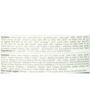 Amazing Grass Green Superfood Energy Organic Powder with Wheat Grass and Greens Flavor: Lemon Lime 30 Servings 7.4 Ounces - Buy Online on SooperMarket.com