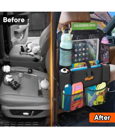 Surdoca Car Organiser - 4th Gen Back Seat Organizer for 10.5 iPad, Kids Toys, Water Proof, Black 2pcs - Buy Online on SooperMarket.com