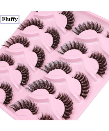 Geeneiya 8D Cat Eye 17mm Mink False Eyelashes - Fluffy Long Lashes for All Eye Shapes - Buy Online on SooperMarket.com