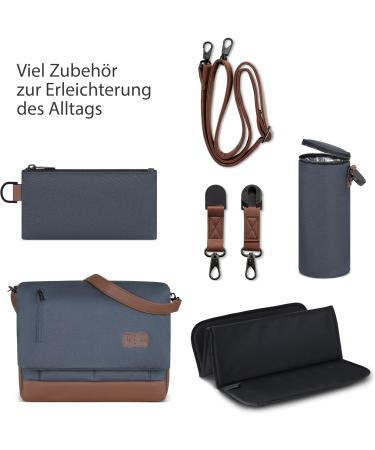 ABC Design Urban Diaper Bag - Stylish Crossbody Messenger with Baby Accessories Large Compartment & Wide Shoulder Strap - Durable Polyester in Lake Color - Buy Online on SooperMarket.com