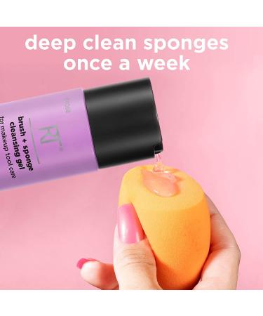 Real Techniques Makeup Brush & Beauty Sponge Cleansing Gel - 4 Fl Oz (Purple) - Buy Online on SooperMarket.com
