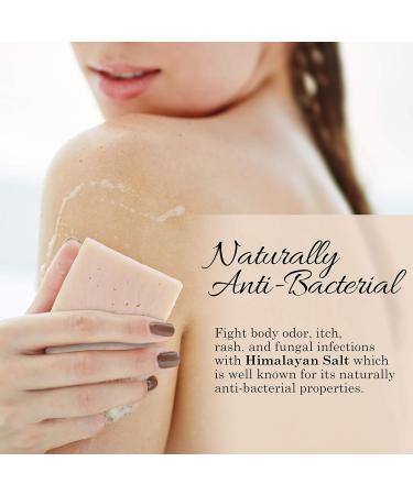 Himalayan Salt Soap Bars - Handmade USA | Sea Salt & Shea Butter | All Natural Non-GMO Unscented (4 Bars 4.5oz Each - Buy Online on SooperMarket.com