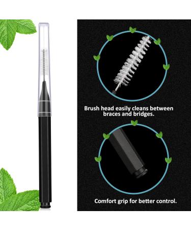 Patelai 100-Piece Interdental Brush Set - Effective Tooth Cleaning Tools for Oral Hygiene | Black White Gray Toothpick Flossers - Buy Online on SooperMarket.com